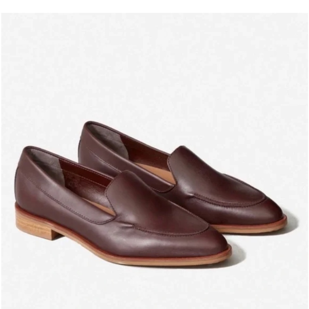 Everlane Loafers Women’s 10 Burgundy Beautiful Fall Shoe Leather Made in Italy - Picture 6 of 10